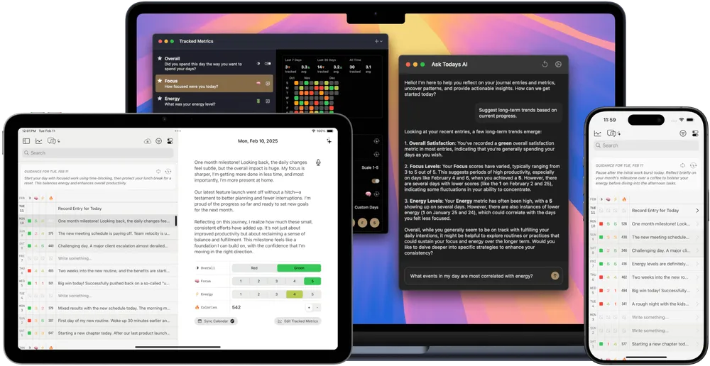 Todays app screenshot